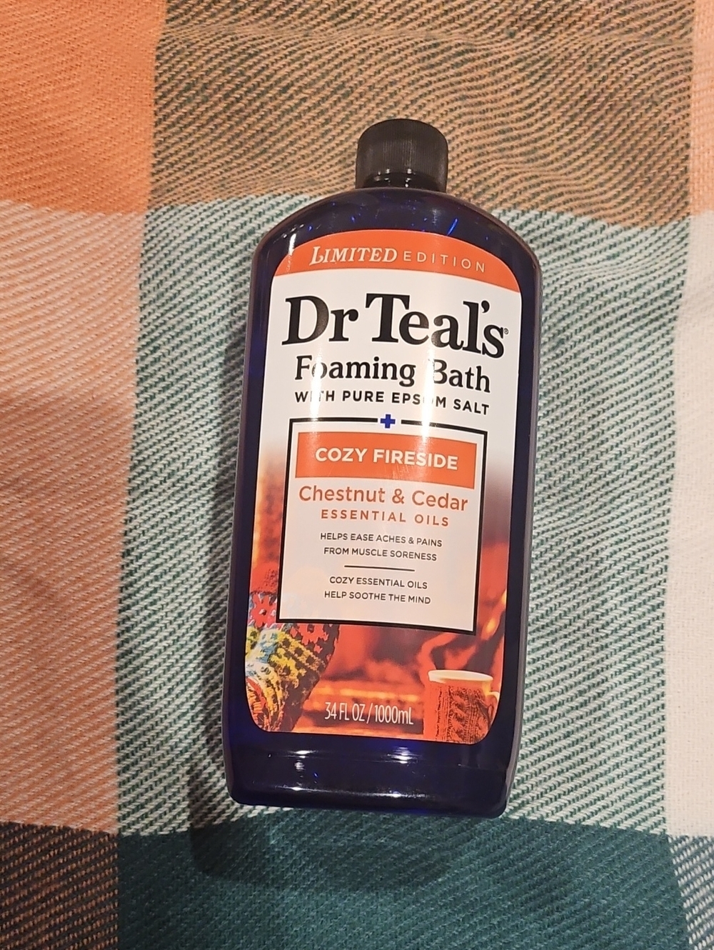 Dr Teal's Foaming Bath Cozy Fireside Chestnut & Cedar NWT